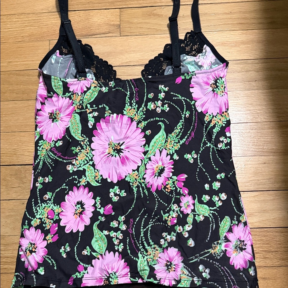 Dolce & Gabbana Floral Lace Trim Camisole Top - Picture 5 of 6